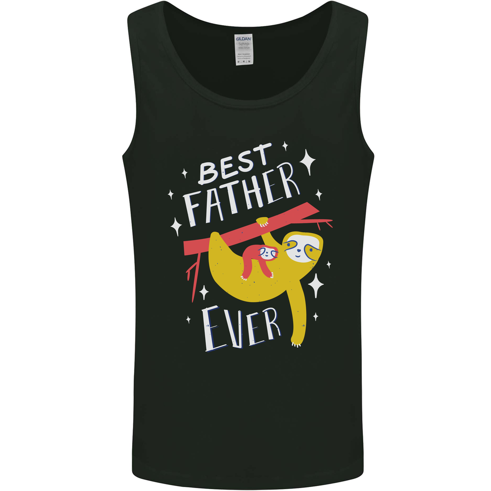 Fathers Day Funny Sloth Dad Daddy Mens Vest Tank Top-image