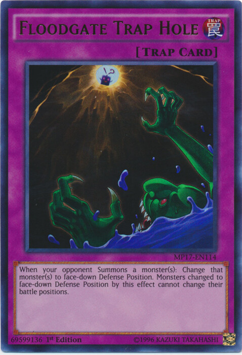 Floodgate Trap Hole Ultra Rare 1st Edition Damaged MP17-EN114 x1