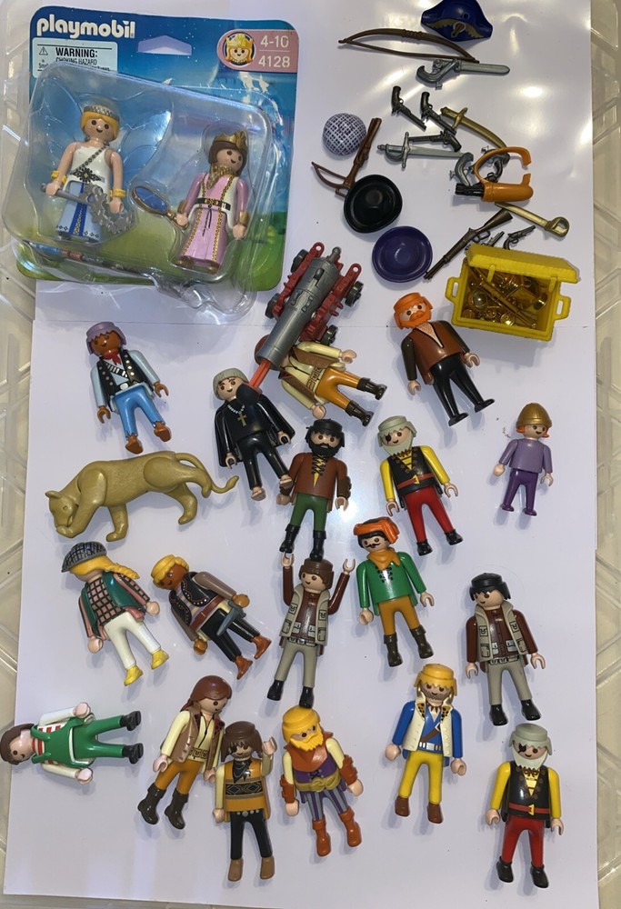 LOT Of Playmobile People Men Women & Children + Accessories Treasure Of Gold