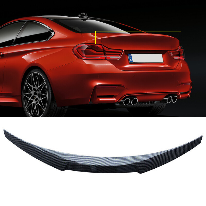 FOR 2015-2020 BMW F82 M4 CARBON FIBER LOOK REAR TRUNK LID SPOILER WING CS STYLE