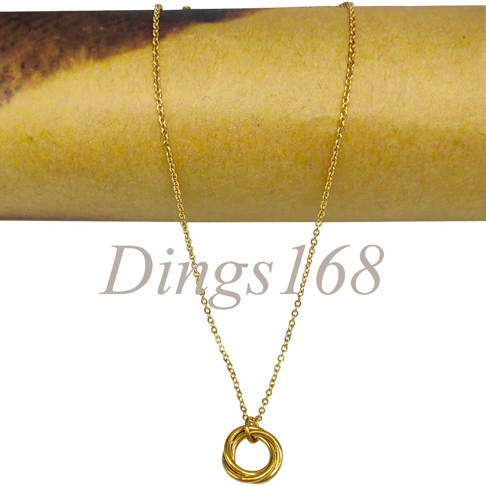 18K Gold-Filled Nickel-Free 13mm Infinity Pendant Necklace  