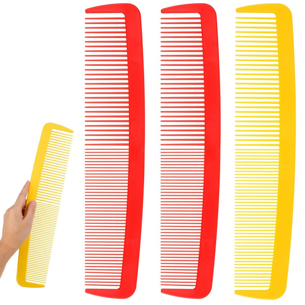Giant Hair Styling Combs Funny Giant Big Comb Creative 3 Pcs Giant Comb Wide ...