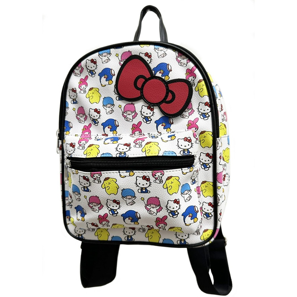 Hello Kitty Mini Backpack in Faux Leather with Allover Character Print