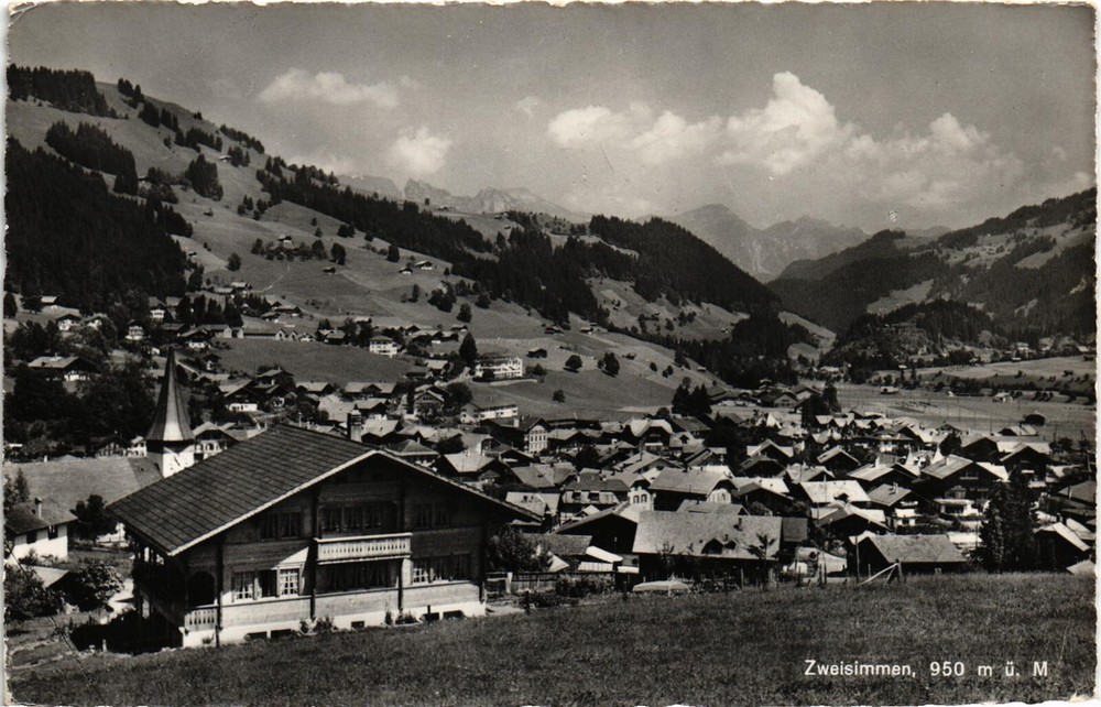 Dr Jim Stamps Postcard Zweisimmen Switzerland Real Photo