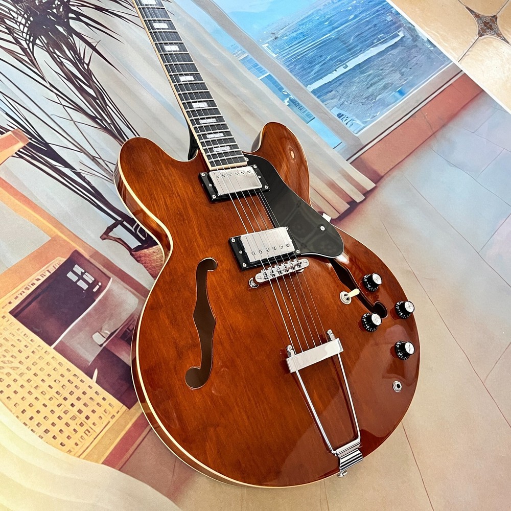 Limited-time ES-335 semi-hollow electric guitar in brown maple