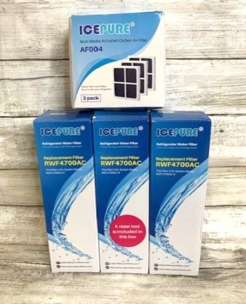IcePure RWF4700AC Refrigerator Water & Air Filter Combo for LG LT1000P New Set O