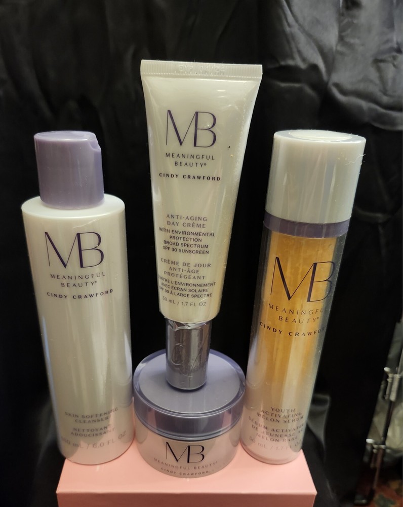 Cindy Crawford sealed 4pc exp Meaningful Beauty set eye soften firm aging spf 30