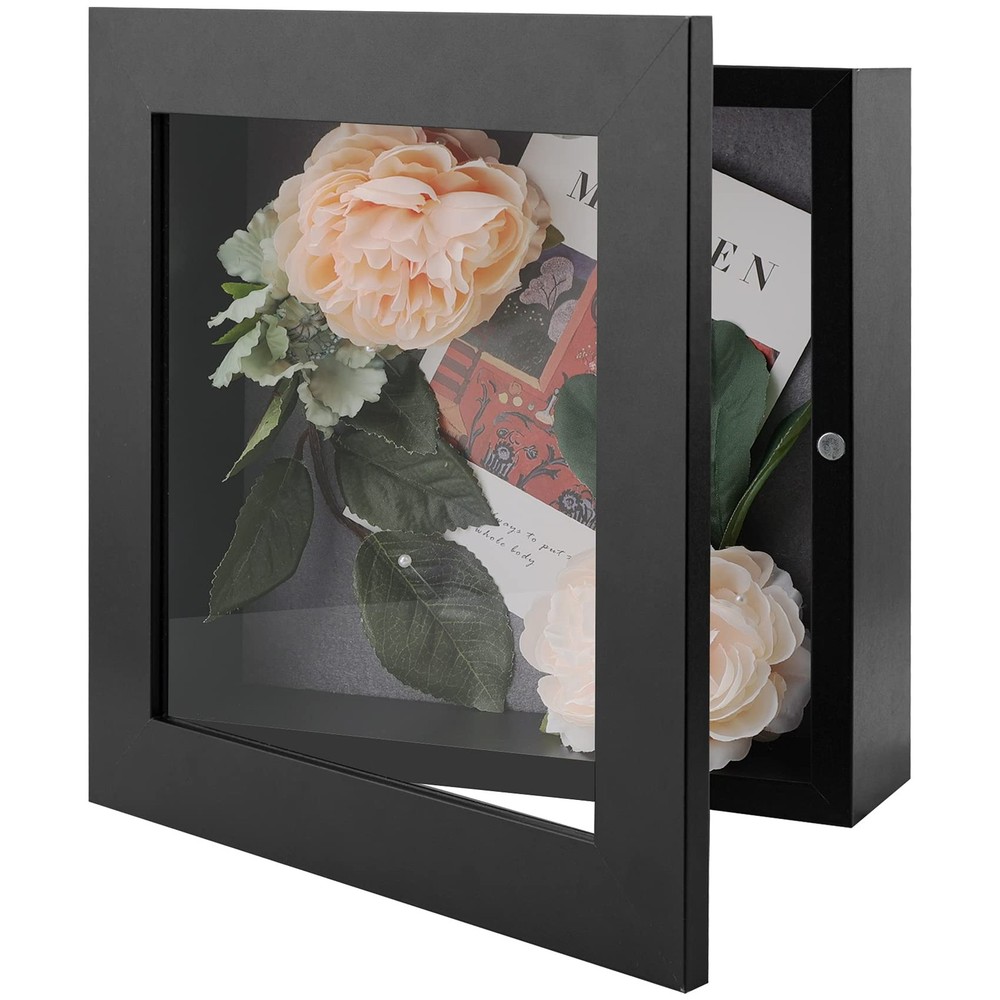 , 8x8 Shadow Box Frame Display Case, 2-inch Depth, Great for Collages, Collec...