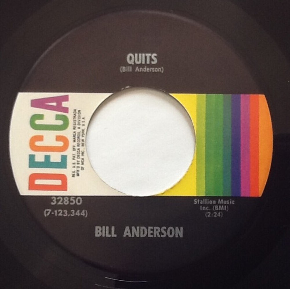 Bill Anderson (2) - Quits / I'll Live For You (7
