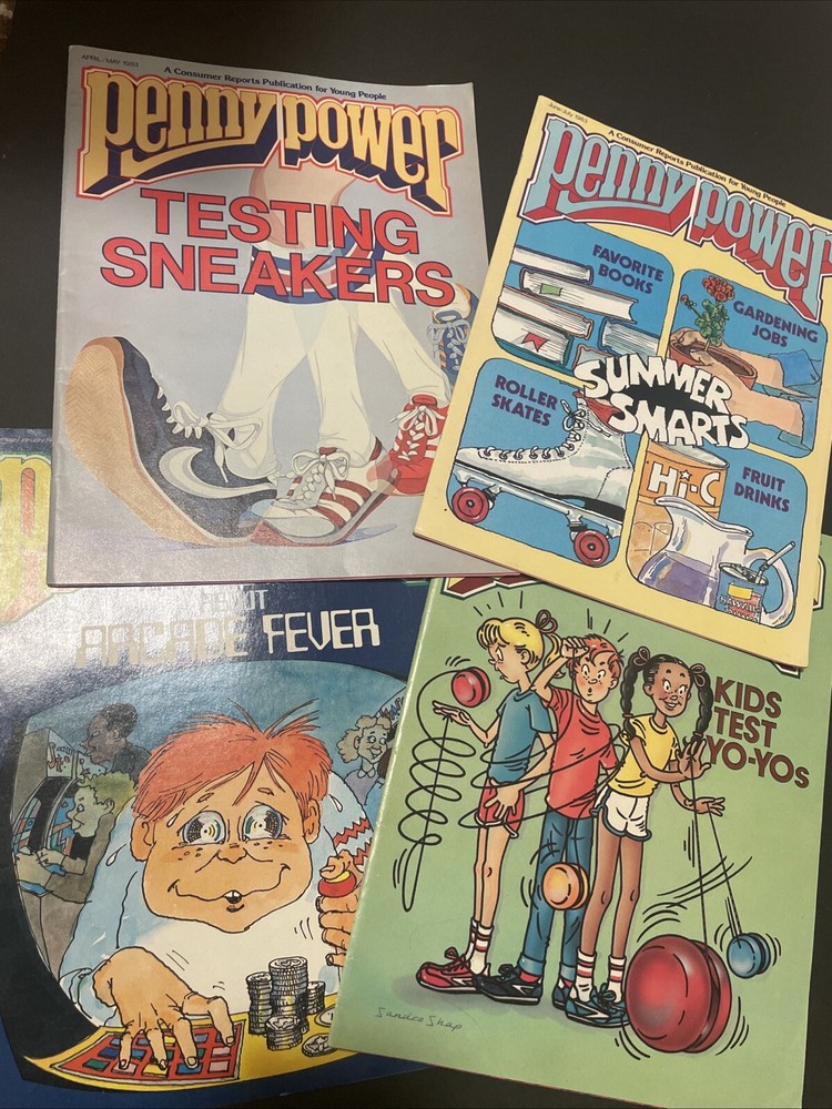 4 Vintage Penny Power 1983 Magazines Lot. All Have Posters.