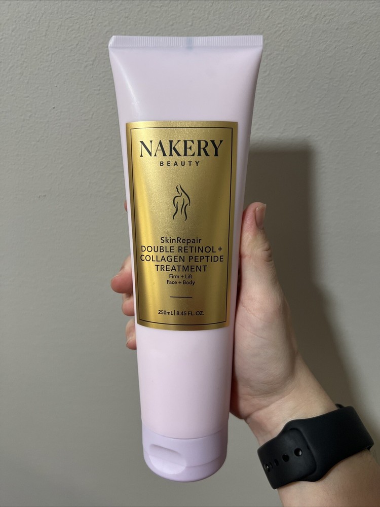 Nakery Beauty Double Retinol & Collagen Peptide Serum Treatment sealed 8.45 oz