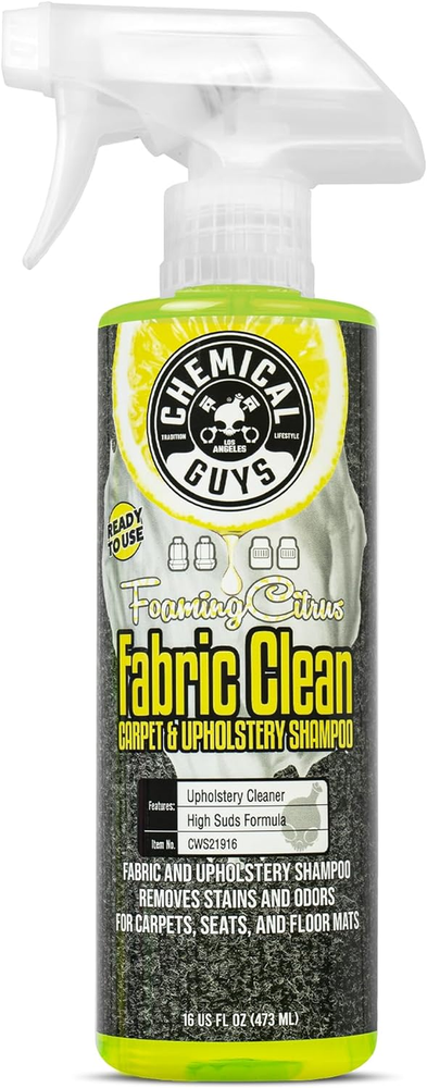 Chemical Guys CWS21916 Foaming Citrus Fabric Clean Carpet & Upholstery Cleaner,