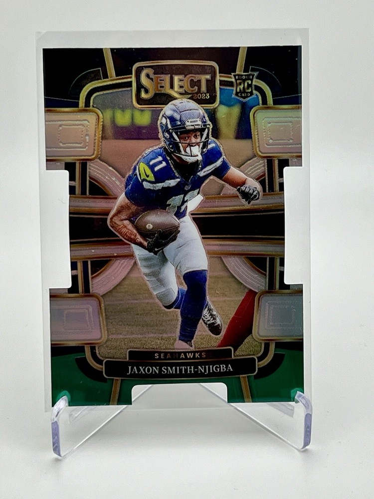 2023 Panini Select Football Jaxon Smith-Njigba RC Black & Green Die Cut #87