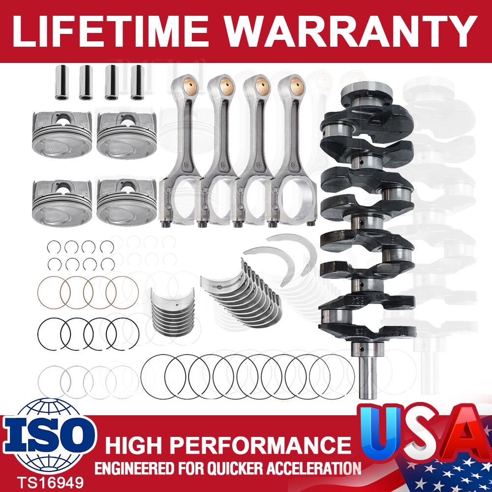 Crankshaft Connecting Rod Bearing Piston Kits Fit 2.4L Hyundai Sonata Kia Optima