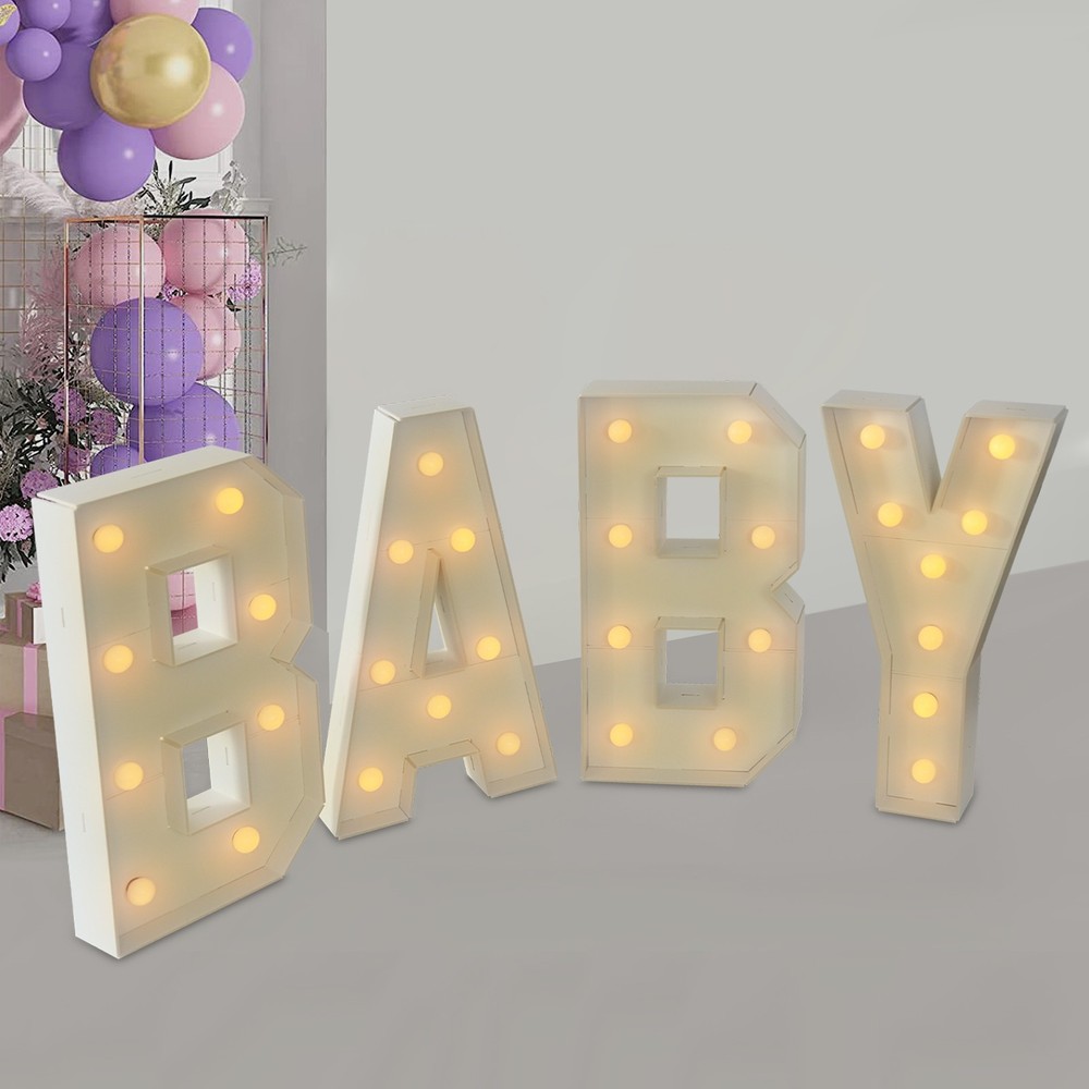 BABY Light Up Letters Party Decoration LED Letter Lights for baby birthdays