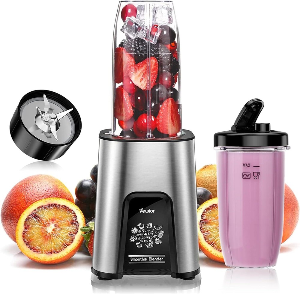 900W High-Speed Personal Blender for Smoothies Shakes with 22oz Portable Cups