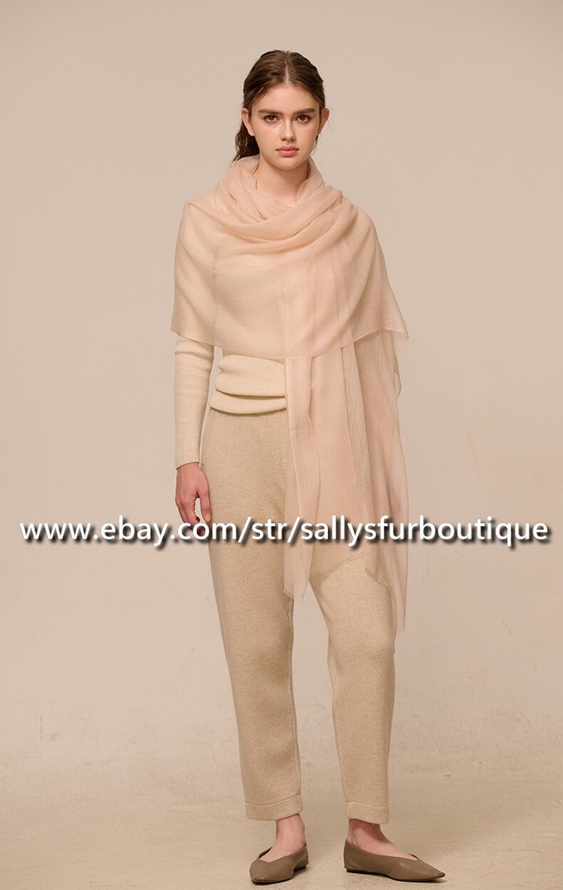 Sallys Pure Mongolian Cashmere 300s Wrap Shawl Ring Scarf Thin Soft 230 * 100 cm