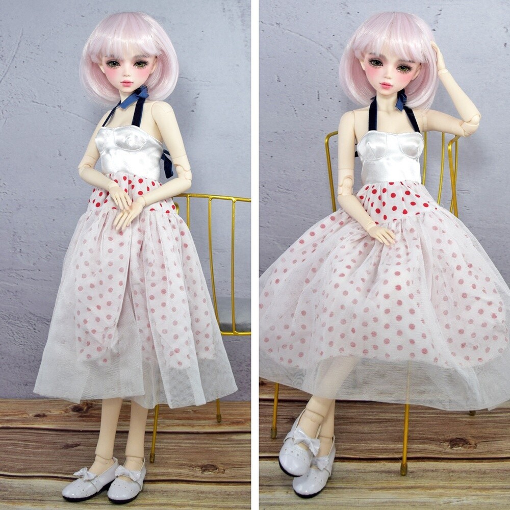 1/3 BJD Doll Set with Handpainted Face, Eyes & Outfits-image