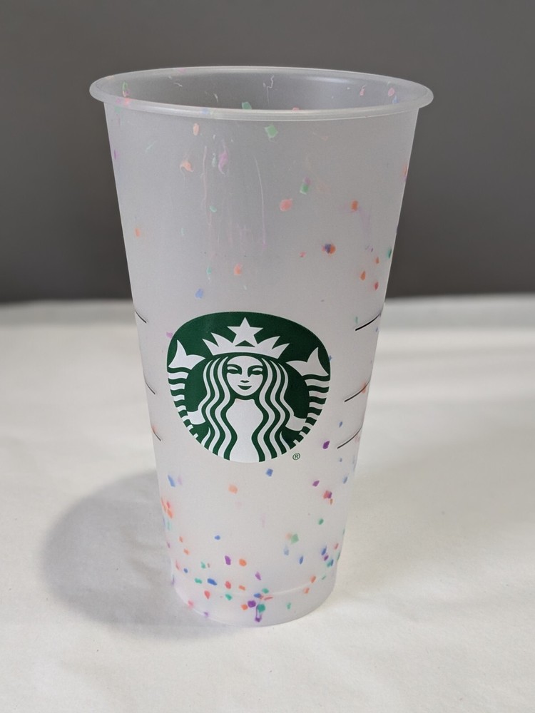 2020 Starbucks Confetti Color Changing 24oz Cold Cup Tumbler Only