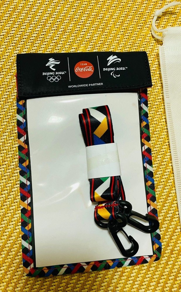 rare china coca cola 2022 beijing Olympic Winter Games employee Badge bag