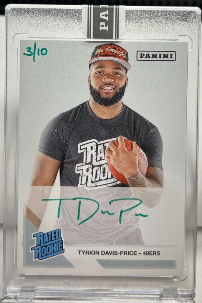 Tyrion Davis-Price 2022 Panini Instant Rookie Green Ink Auto /10-image