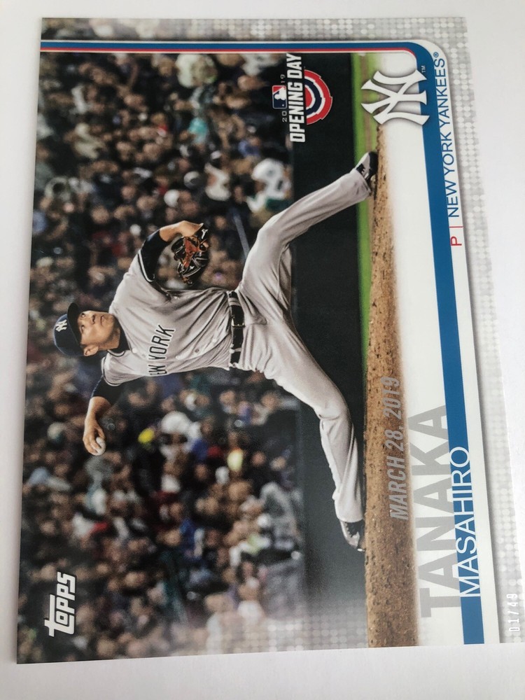 2019 Topps Opening Day Jumbo 5x7 Masahiro Tanaka Yankees 193 01/49