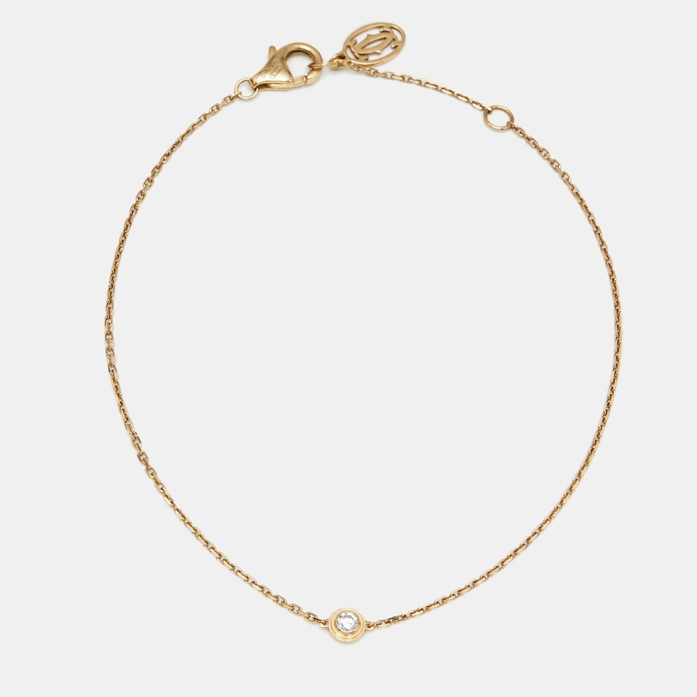 Cartier dAmour Diamond 18k Yellow Gold XS Bracelet