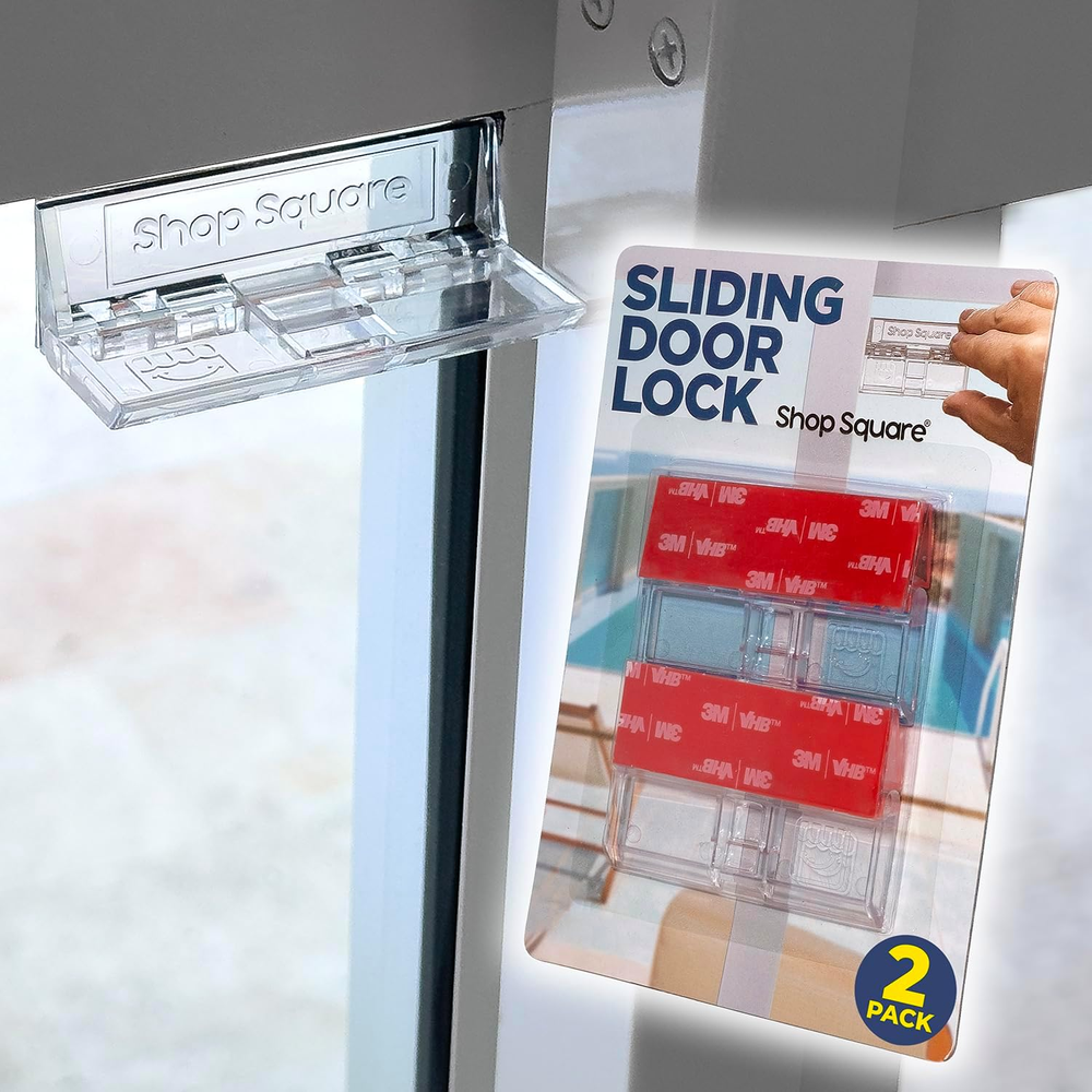 Secure 2-Pack Sliding Door and Window Locks for Enhanced Home Safety