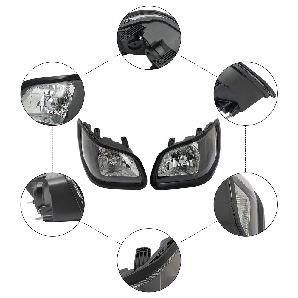 Pair Car Headlights For Kubota M96 MX4700 MX5100 Series Left & Right Front Lamps