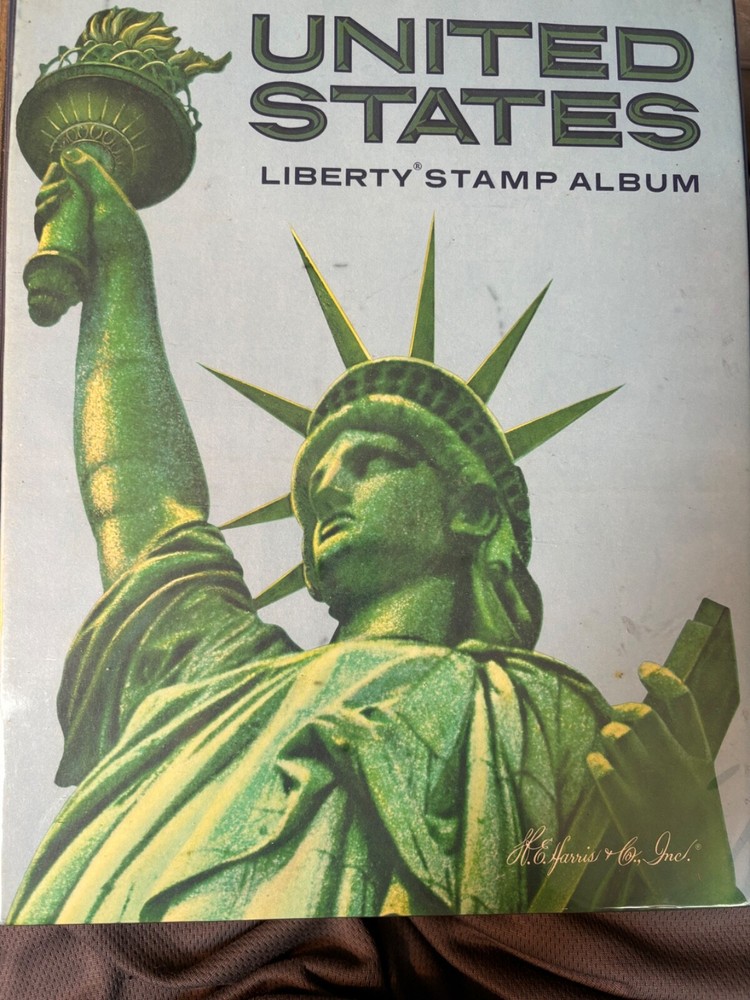 Liberty Stamp Album With over 900 U.S. Stamps