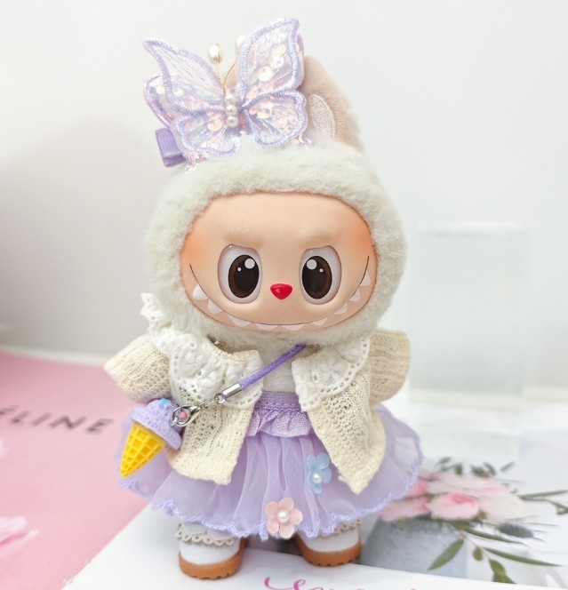 LABUBU Plush Doll Fairy Skirt for POP MART Monsters Collection