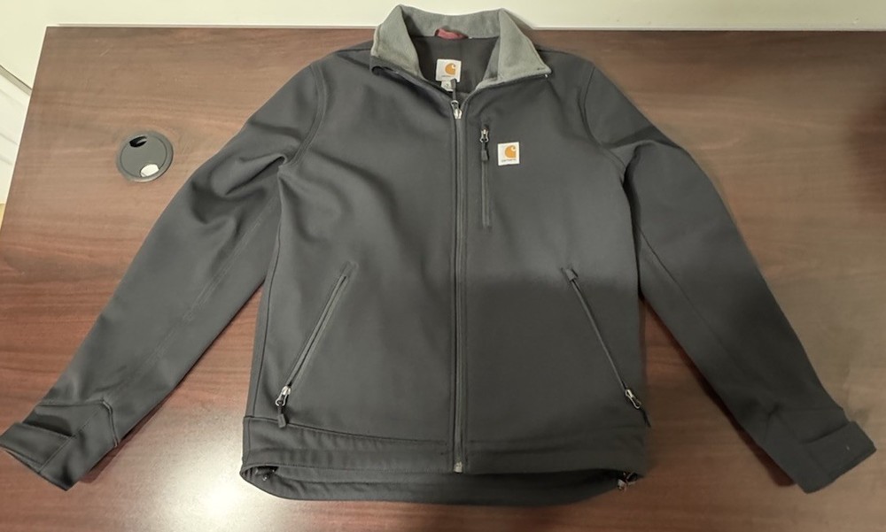 Carhartt Mens Medium Black Waterproof Soft Shell Jacket