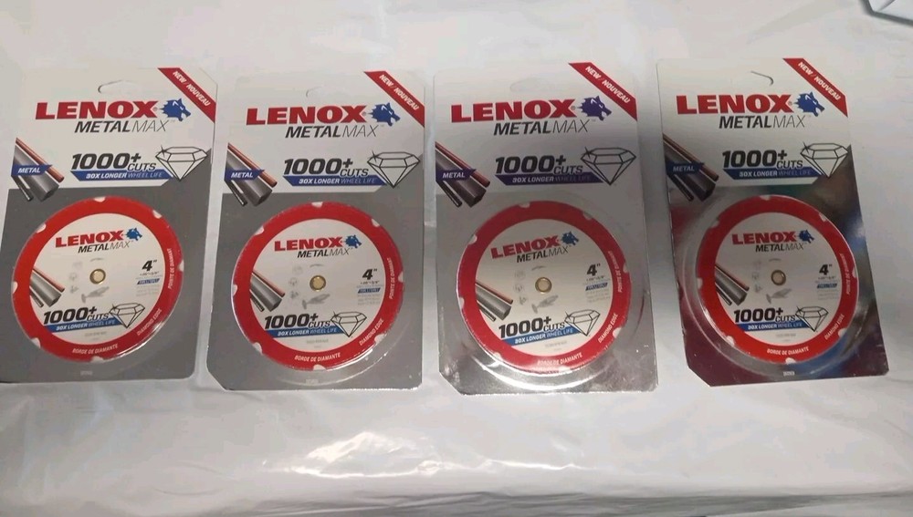 4 PC LENOX Tools METALMAX Cut Off Wheel, Diamond Edge, 4-Inch x 3/8-Inch 197291