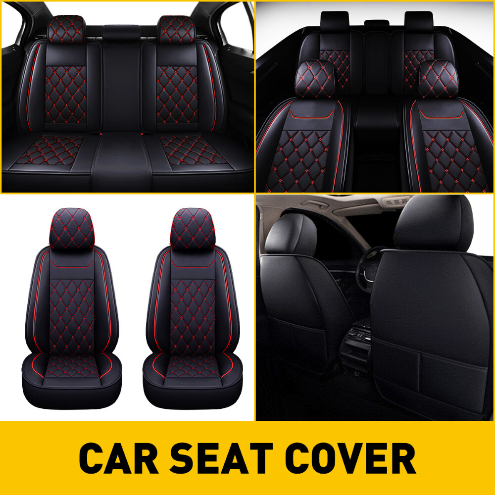 Cubierta de asiento de coche negro + rojo Chevy Silverado GMC 2007-21 Sierra 2500/3500HD 1500