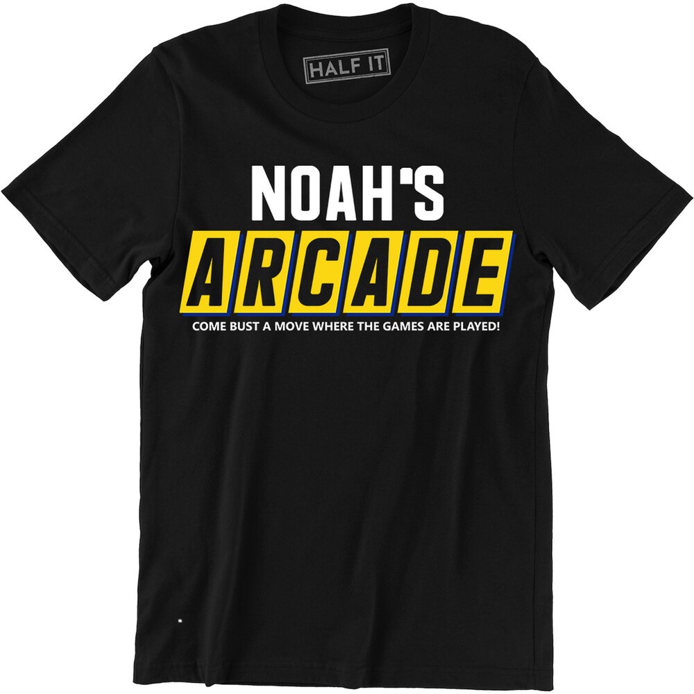 Noahs Arcade Retro 90s Movie Party Geek Gamer Funny T-Shirt for Men