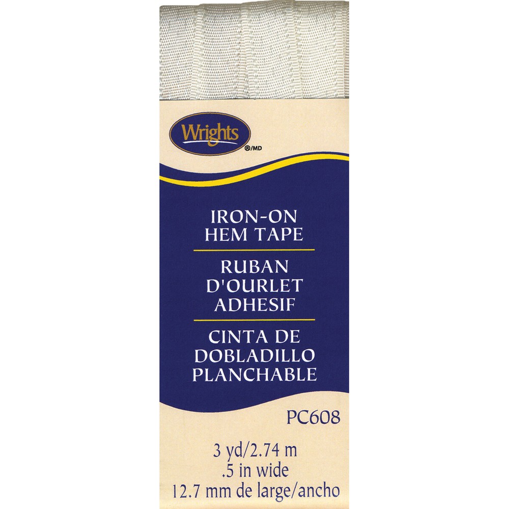 Wrights Iron On Hem Tape .5 inch X3yd Oyster