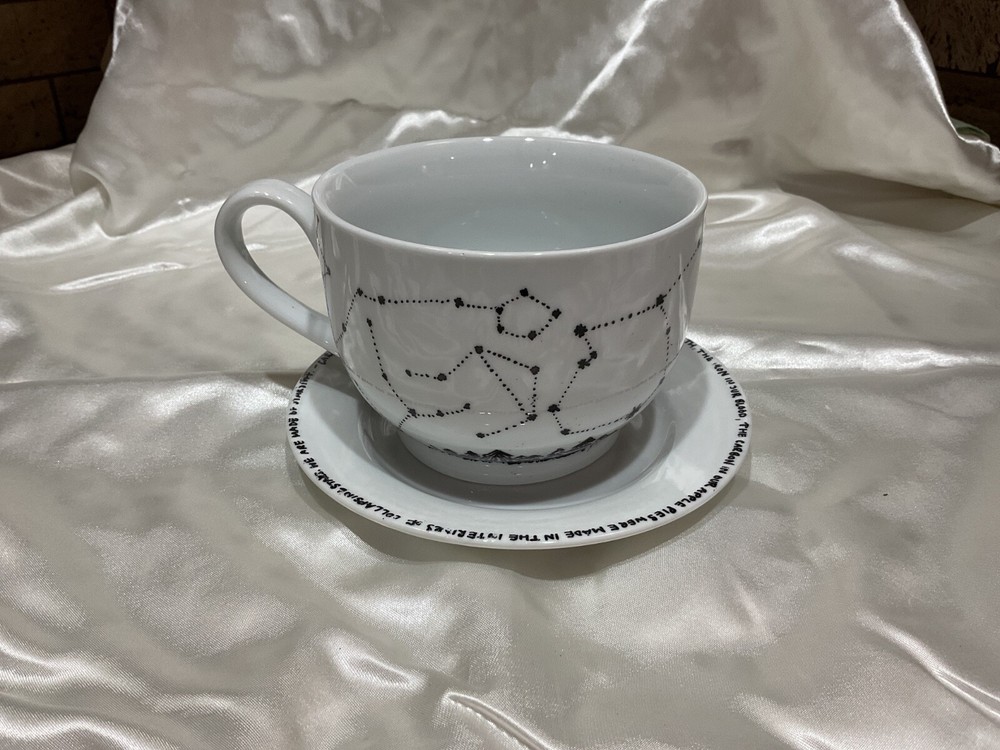 Better Homes & Gardens Celestial Coffee Soup Latte 16 oz Mug Cup w/Saucer