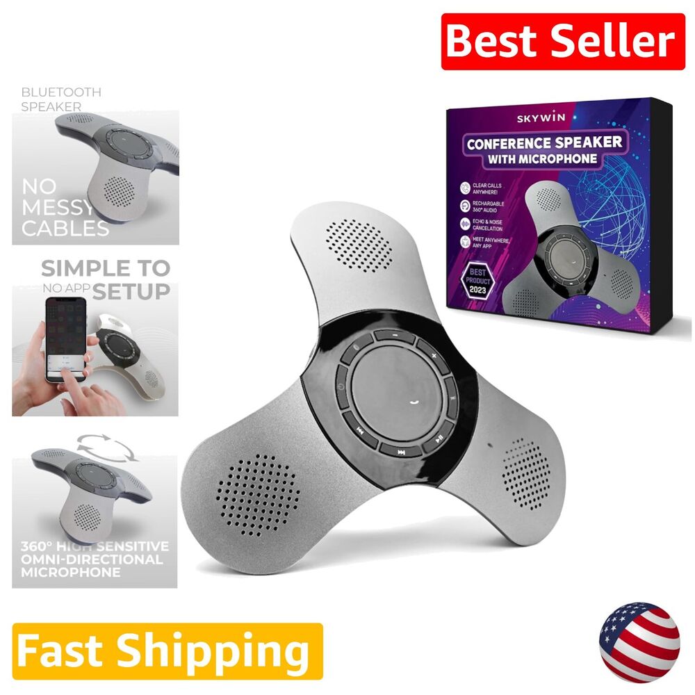 Wireless Conference Speaker with Noise Canceling Microphone - 5 Hours Talk Time