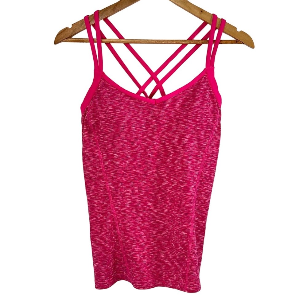 The North Face Athletic Tank Top Pink Crossback Strappy Side Medium