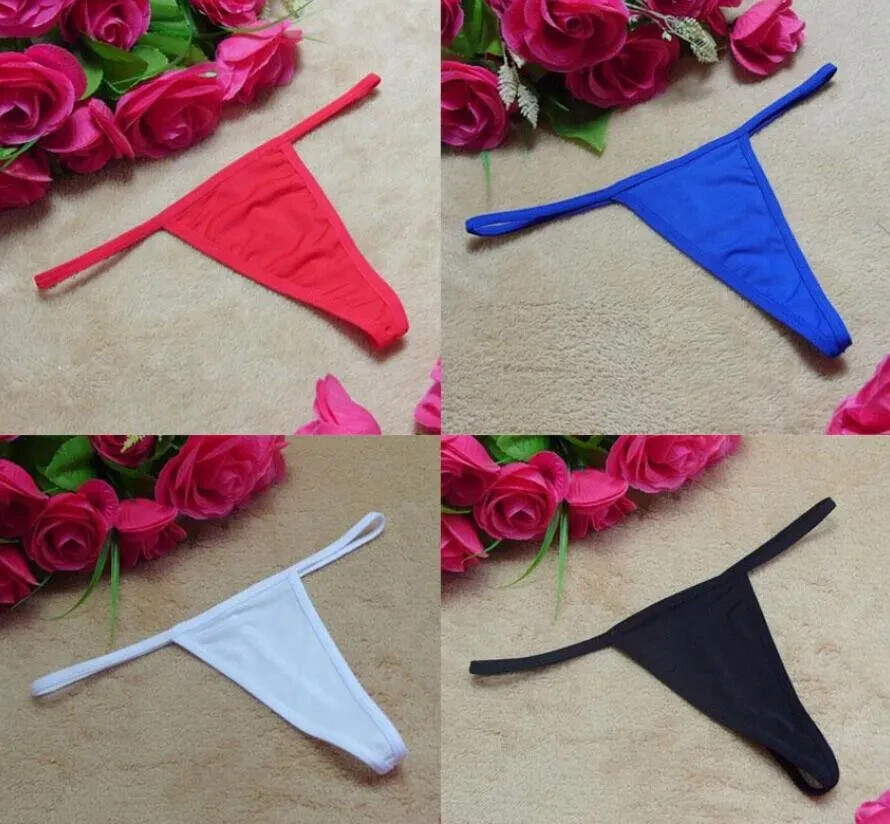 Women Sexy Pantie Underwear Thong Lingerie G-string T-back Bikini Brief Set of4