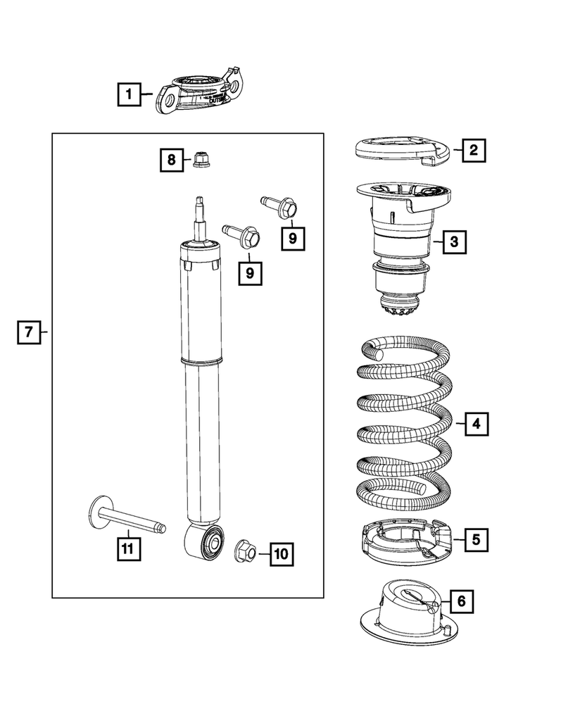 Genuine Mopar Suspension Shock Absorber Kit 68312669AC
