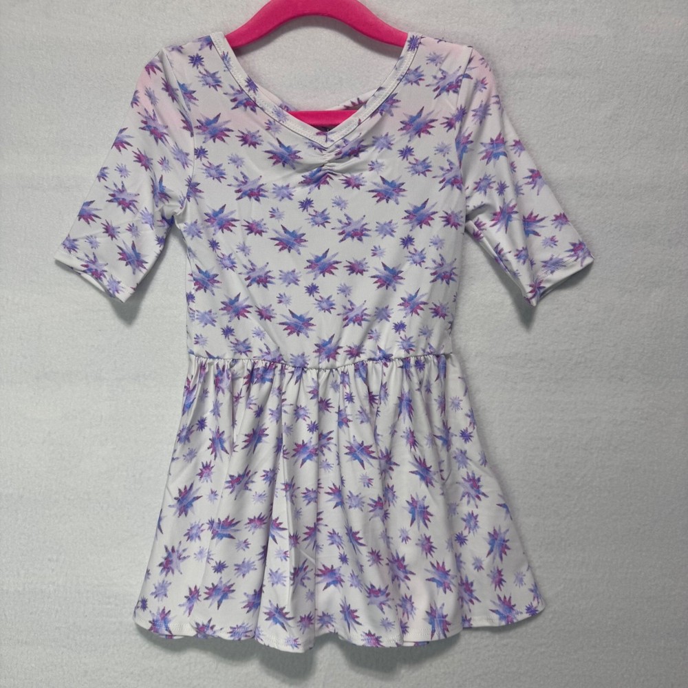 Dotdotsmile Purple & White Dress Size 2T NWT