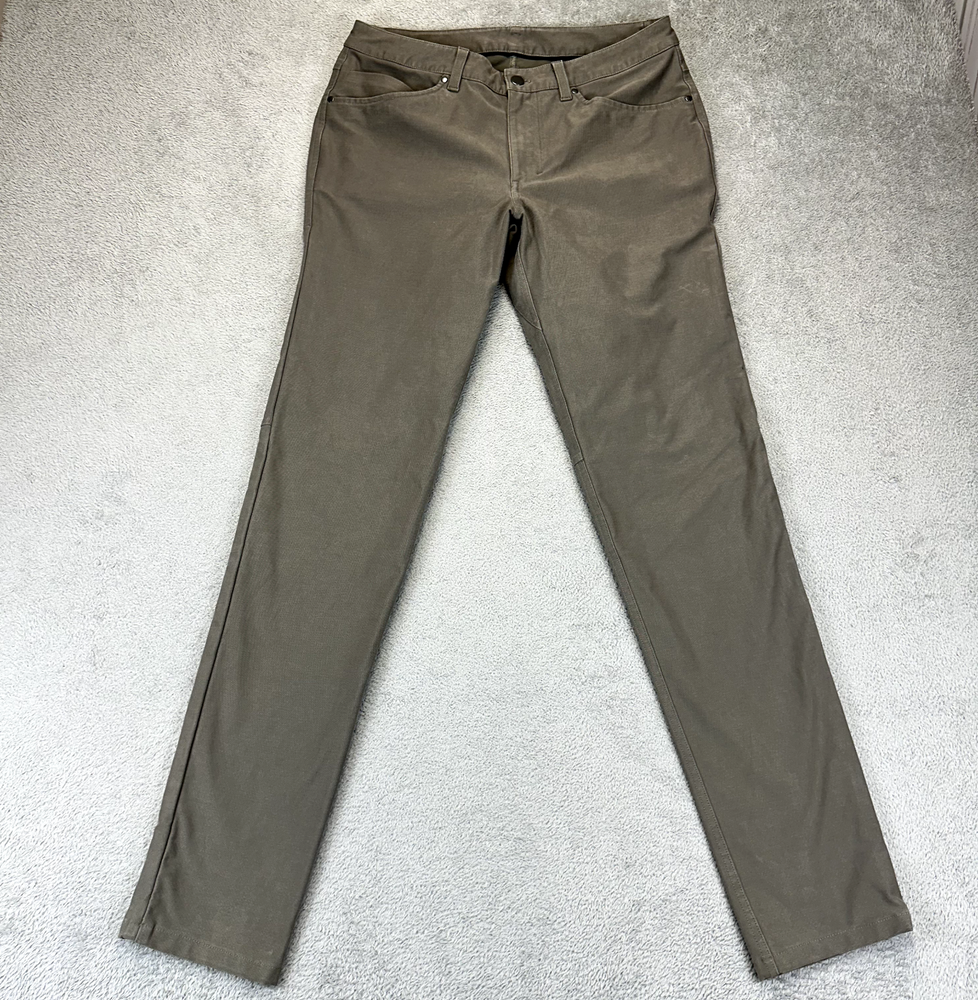 LULULEMON ABC Slim Fit Utilitech Pants Gray Jeans Stretch Mens 31 x 34