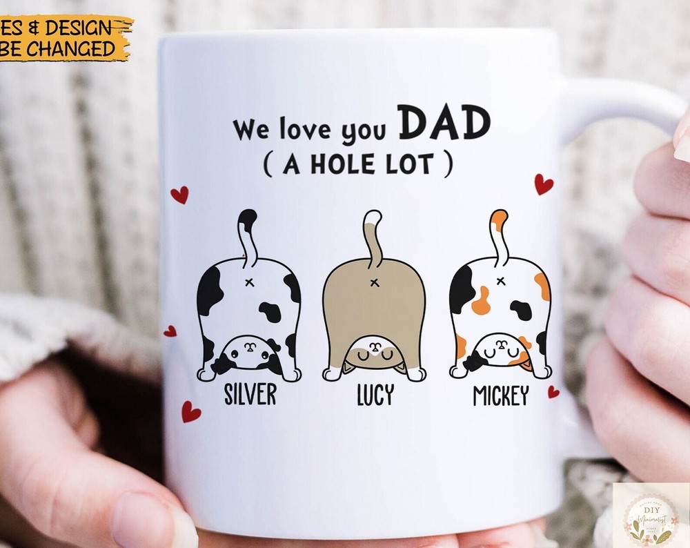Personalized Best Cat Dad Ever Mug Just Ask Custom Cats Name On Mug Fathers Day