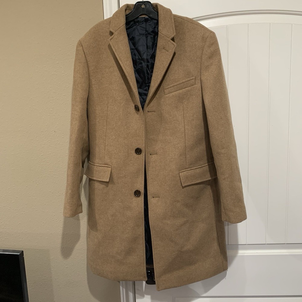 J.Crew Factory Men's Thompson Wool Blend Top Coat Preppy Casual Size 38 EUC