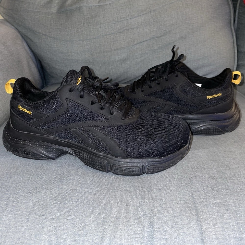 Reebok Men's Work Shoes Size 8 Black Steel Toe Non-Slip Sneakers