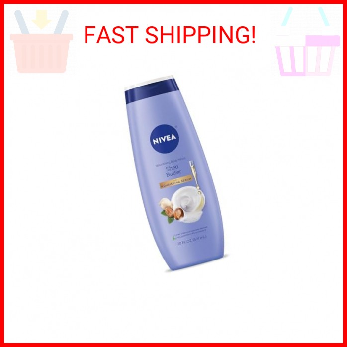 NIVEA Shea Butter Body Wash with Nourishing Serum for Deep Moisturization
