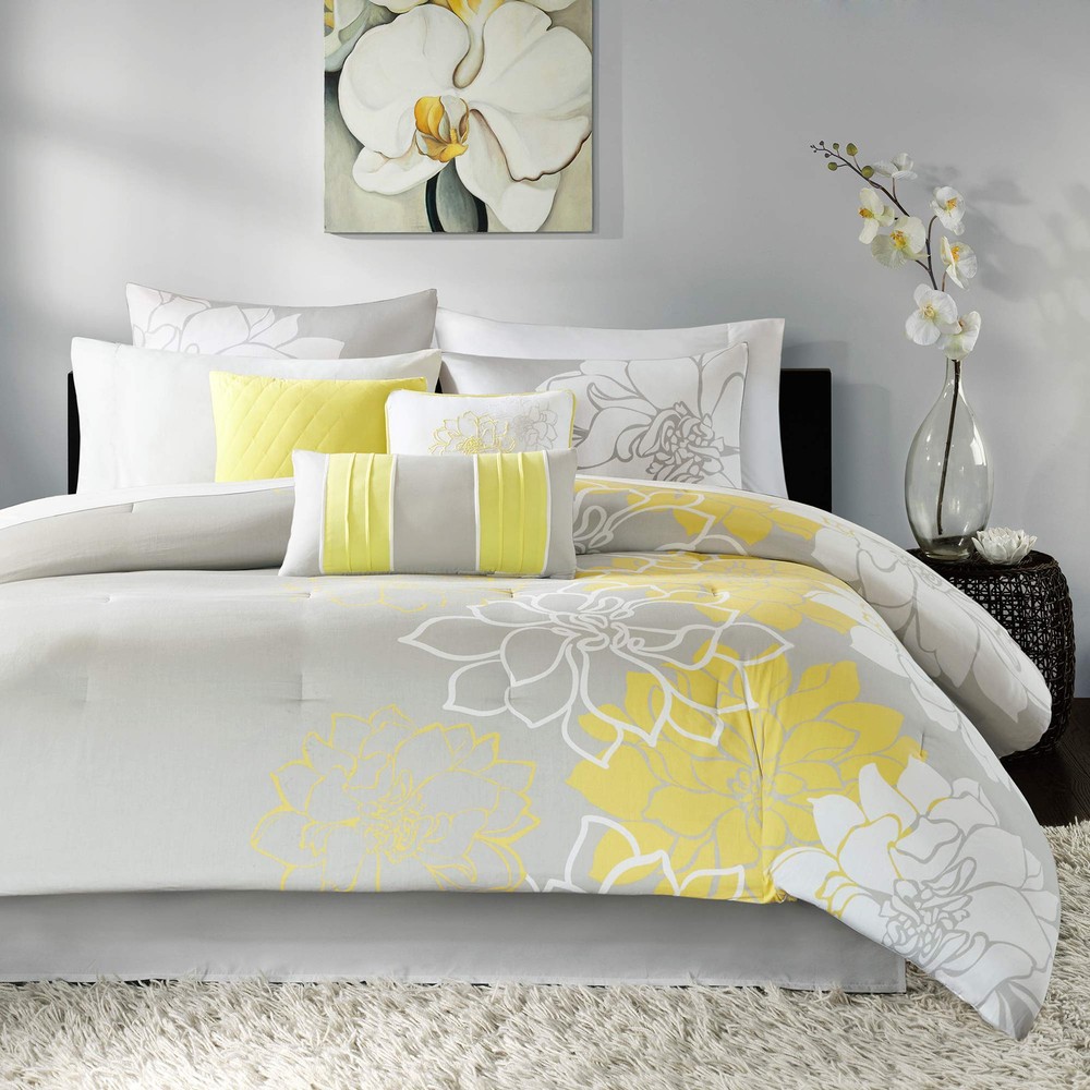 Lola Sateen Cotton Comforter Set - Medallion Floral Design for All Seasons