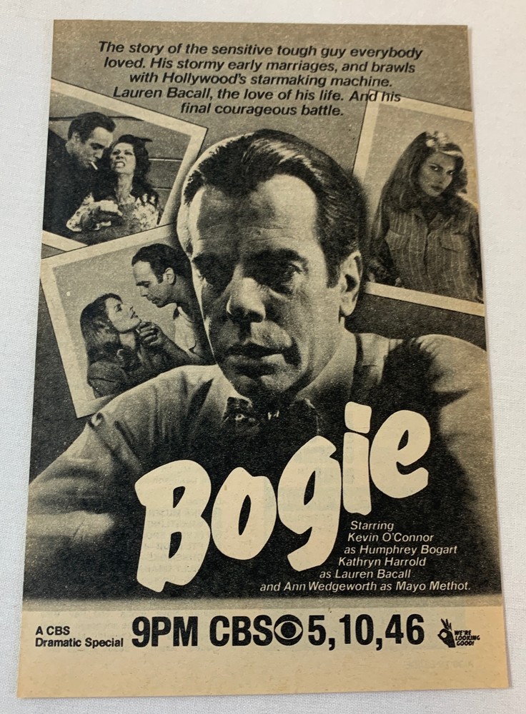 1980 CBS tv movie ad~ BOGIE Kevin O'Connor is Humphrey Bogart