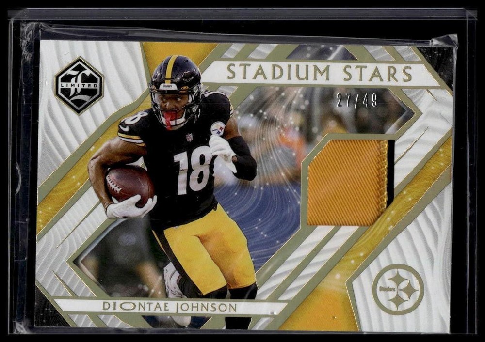 2021 Panini  #SS-DJ Diontae Johnson Stadium Star Swatches Gold Spotlight #/49